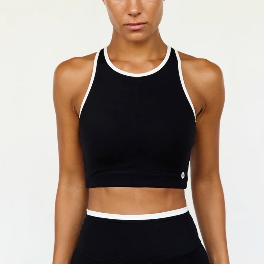 ASTORIA ACTIVEWEAR Sports Bra Womens Large Black Excellent High Neck‎ Racerback - Picture 5 of 8